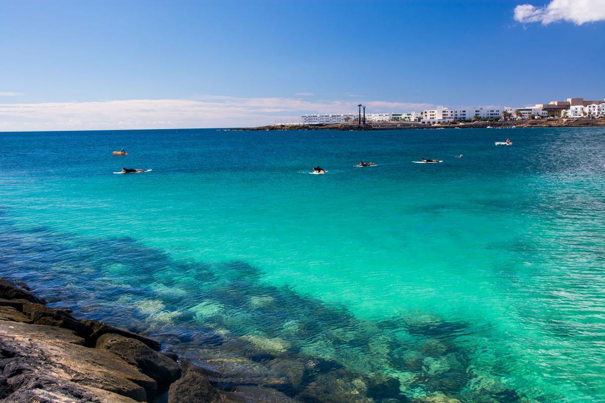 Lanzarote. Spiaggia di Las Cucharas. Costa Teguise 
