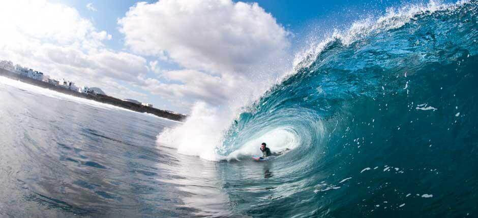 Bodyboard a El Quemao Spot per il bodyboard a Lanzarote