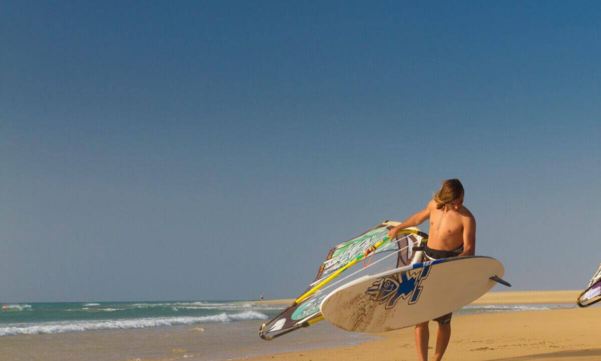 Banner windsurf en las Islas Canarias.