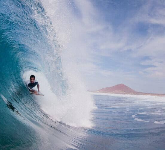 Banner spots de bodyboard en las Islas Canarias.