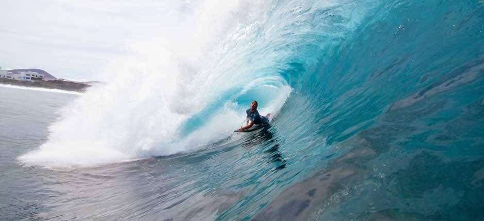 Bodyboard a El Quemao Spot per il bodyboard a Lanzarote