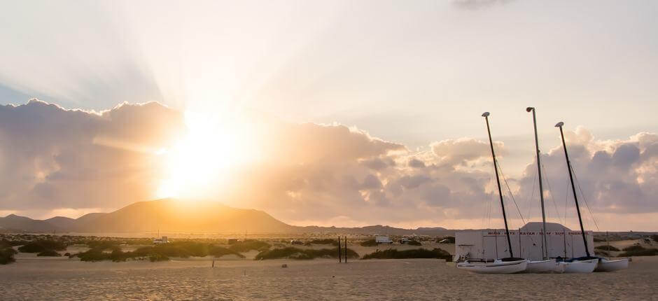 Windsurf alla Flag Beach Corralejo Spot per il windsurf a Fuerteventura