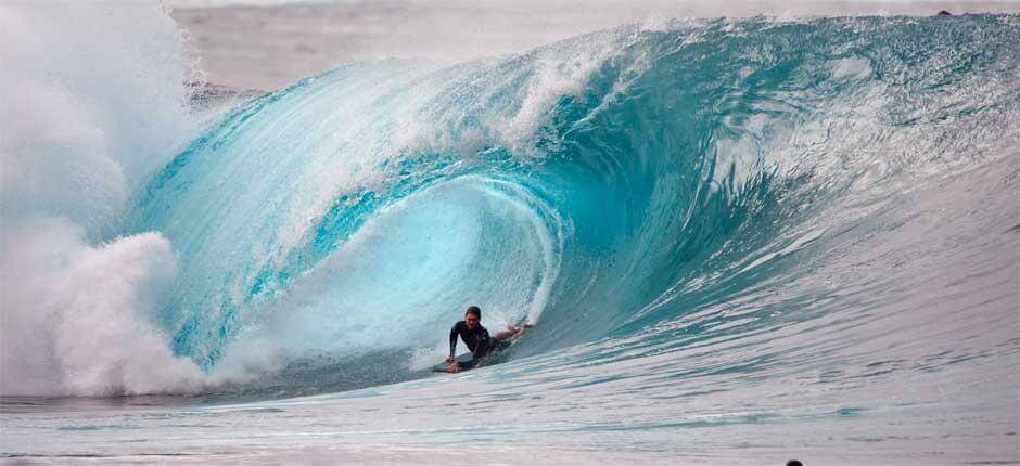 Bodyboard sulla sinistra di La Santa Spot per il bodyboard a Lanzarote